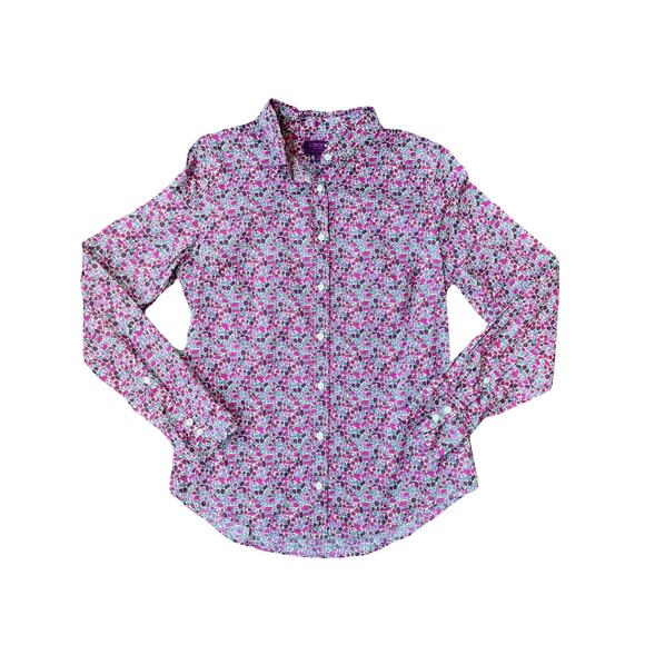 J.Crew x Liberty London Slim Perfect Button Down Shirt Floral Pink Fuchsia – 6 - Picture 7 of 14